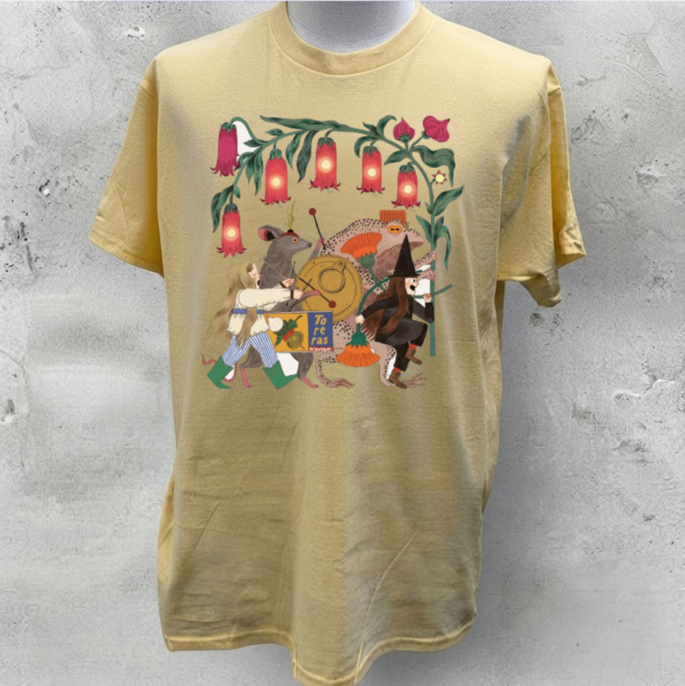 Toreras Folklore Botanical Hanging Lanterns Animals Witch Vintage  T-Shirt